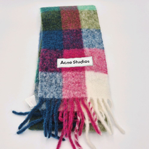 [중고명품셀렉트]아크네 스튜디오 체크 모헤어 머플러 미사용품