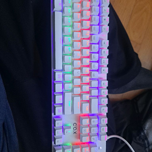 COX CK420 RGB 기계식 키보드 화이트 갈축