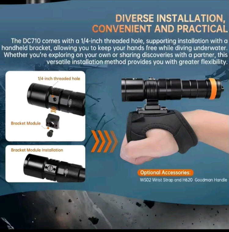 오카토치 DC710 다이빙랜턴 해루질랜턴 수중랜턴 이미지