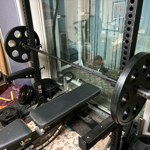 (급매) 딥스바 포함! 260kg 검증 바디스톤 고강성 스쿼트랙 - 13만 원 이미지