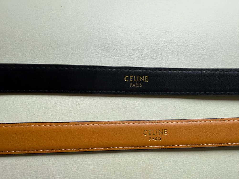 셀린느 트리옹프 벨트(블객, 브라운)--6