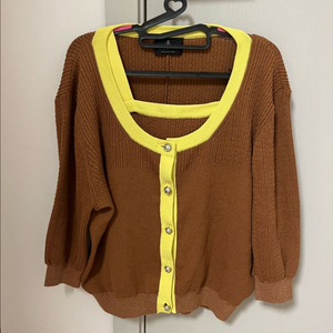 랑방 나시&유넥 가디건 세트(브라운)