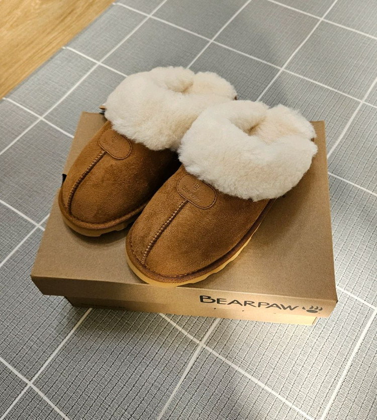 베어파우 양털 슬리퍼--1