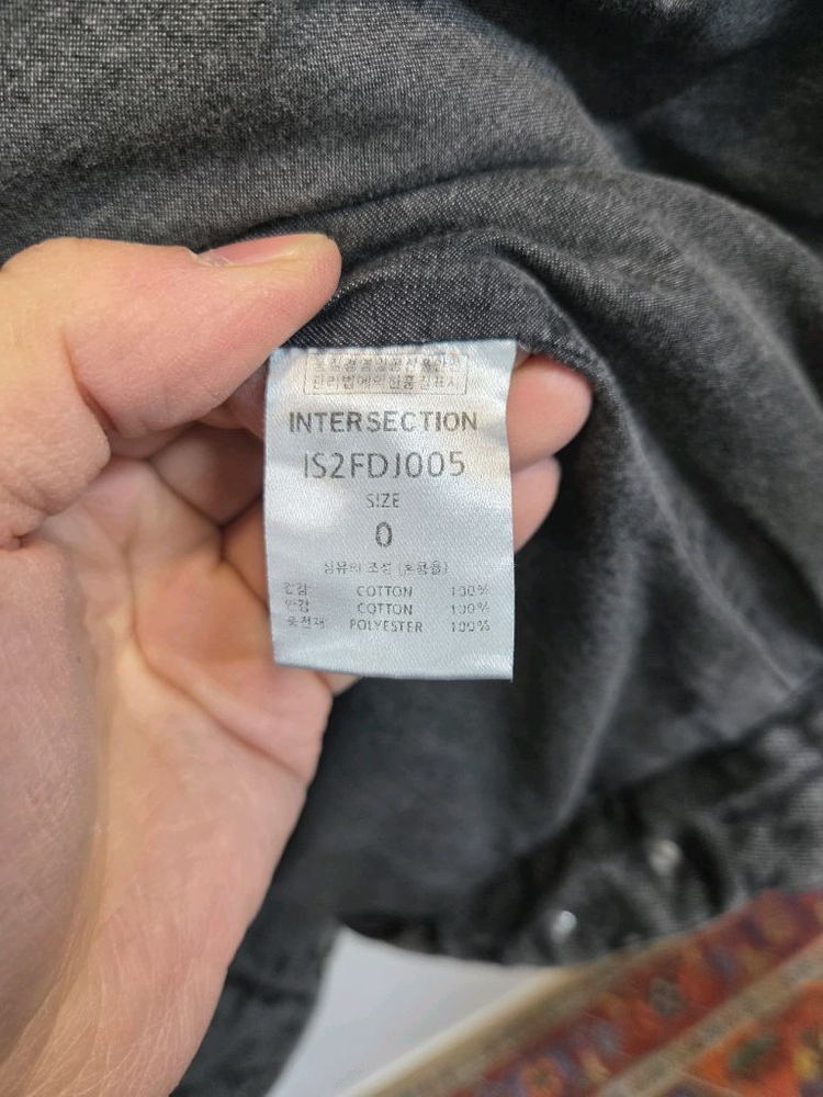인터섹션 빈티지워싱 패딩 데님자켓 대략 L 오버핏--3