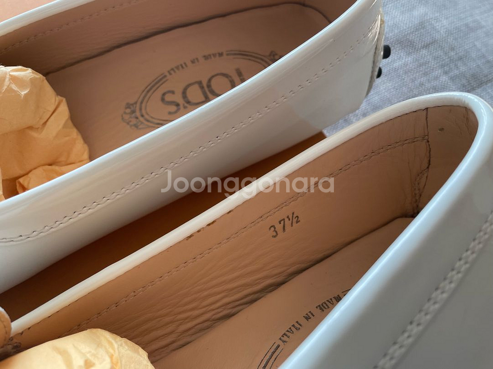 (정품)토즈 고미노 드라이빙 슈즈 화이트 37.5사이즈--4