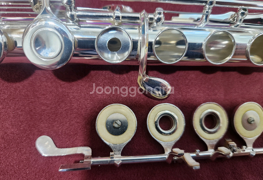 산쿄 아티스트 (CF-401) 올실버 오픈키 A급 핸드메이드--7