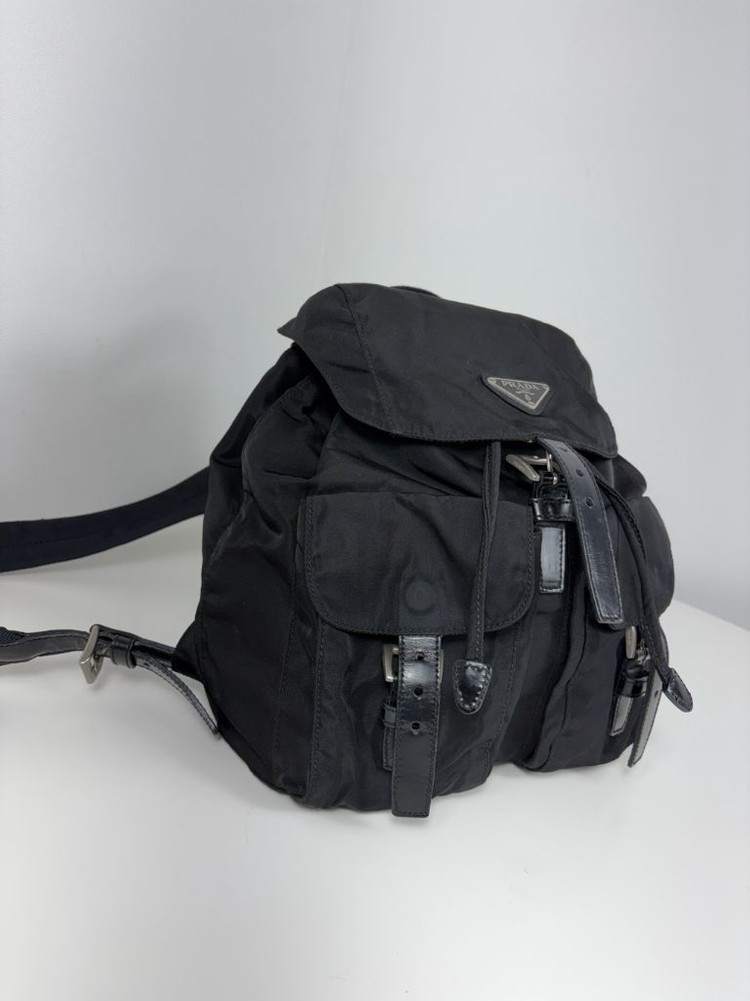 프라다 나일론 투포켓 스몰 백팩--1