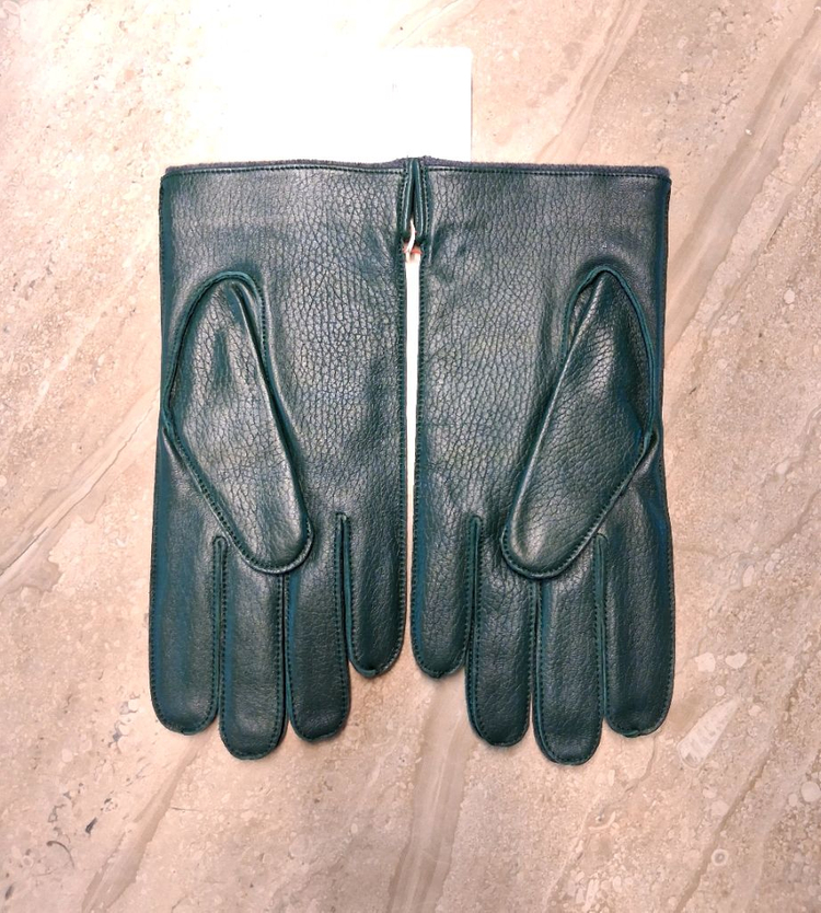 비비안웨스트우드 남성용 V 스티치 가죽 장갑 다크 그린 (새상품)--4