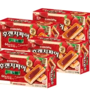 후렌치파이 딸기 60개 (15개입 4박스) 과자간식