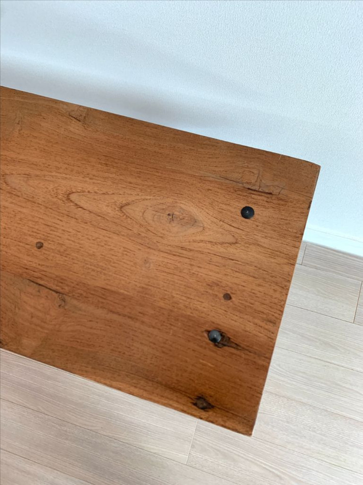 빈티지 가구 원목 철제 벤치 의자 이미지