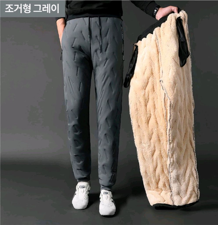 새상품] 겨울용 남성 방한바지 양털패딩바지 1+1--5