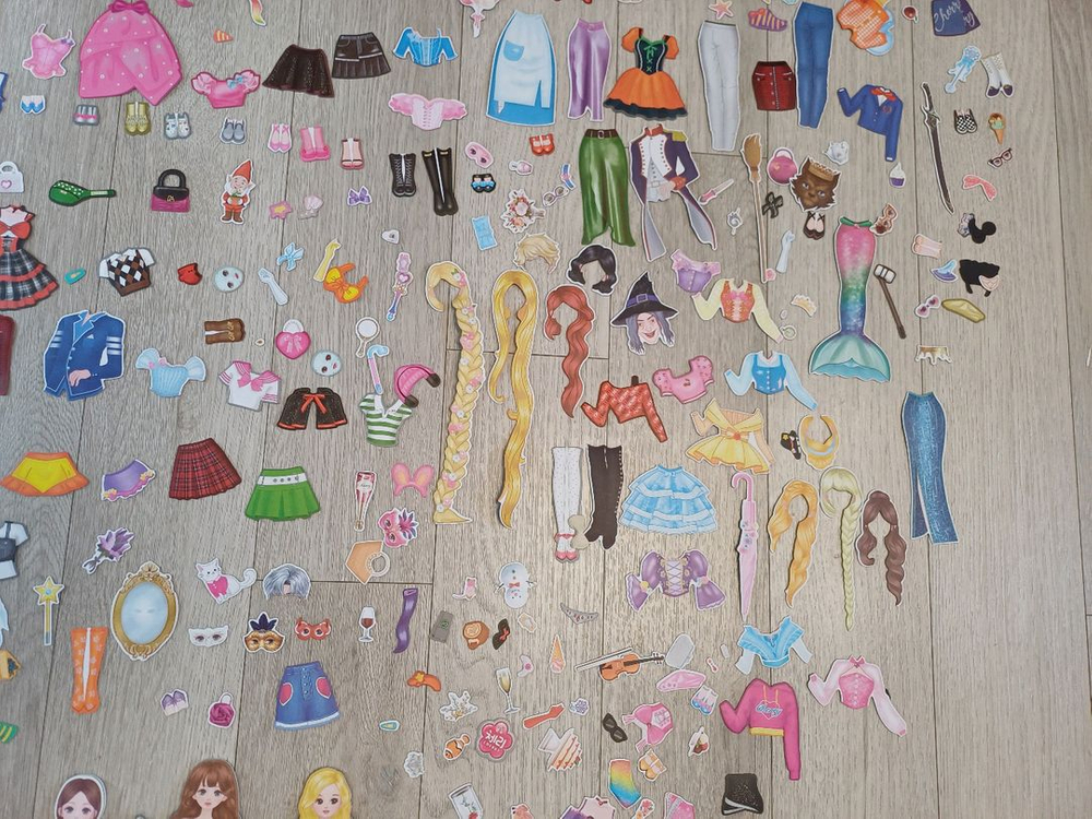 체리의 자석코디 세트 2개 인형옷입히기 장난감--5