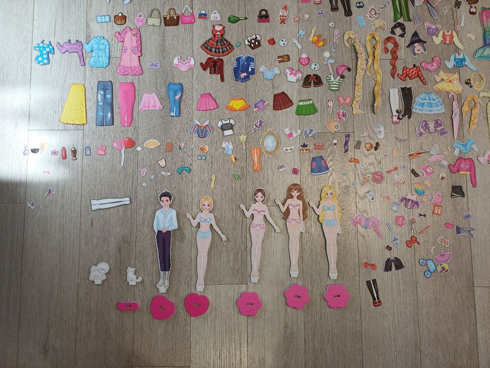 체리의 자석코디 세트 2개 인형옷입히기 장난감--8