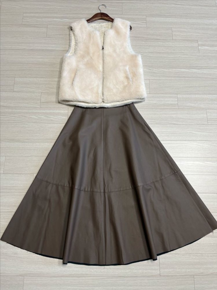 씨티지 양털 베스트--2