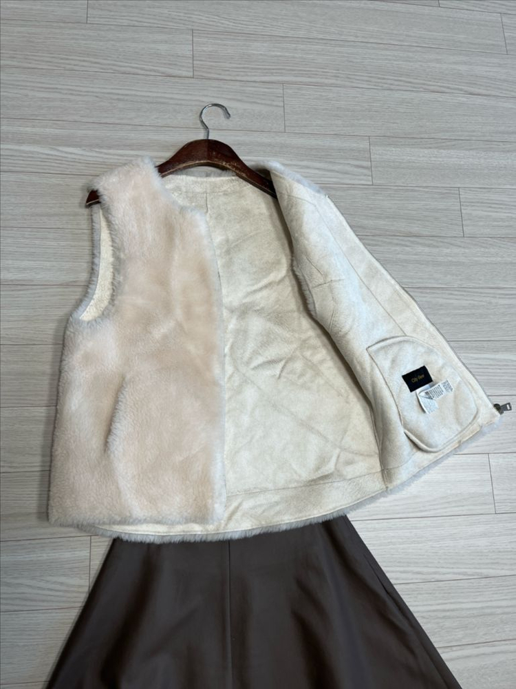 씨티지 양털 베스트--3