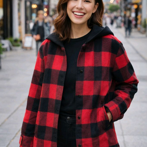 비비올리비아 후드체크 아우터