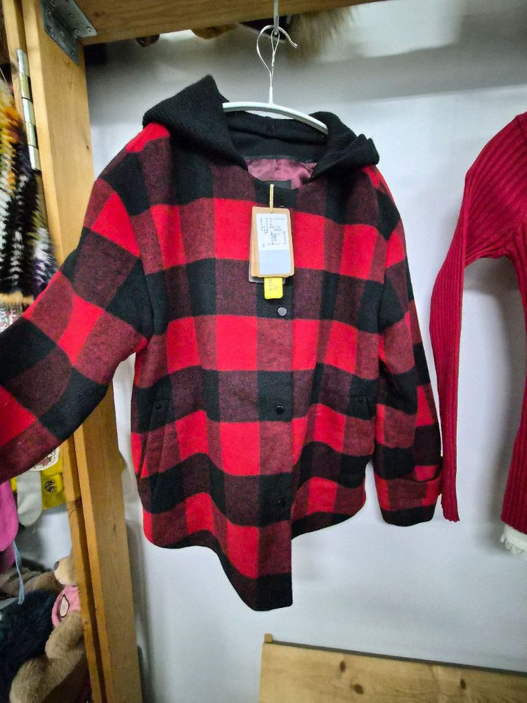 비비올리비아 후드체크 아우터--3