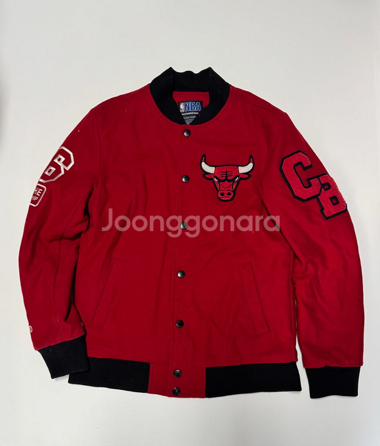 NBA 시카고 불스 스타디움 바시티 자켓 M 레드--0