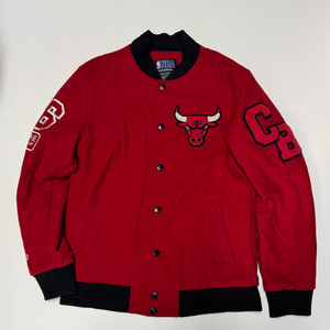NBA 시카고 불스 스타디움 바시티 자켓 M 레드