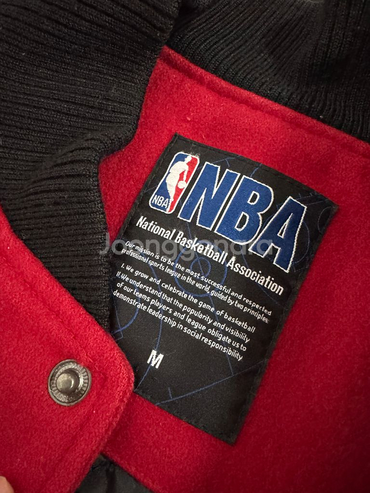 NBA 시카고 불스 스타디움 바시티 자켓 M 레드--2