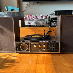 JVC 빈티지 턴테이블 리시버 스피커 오디오 세트