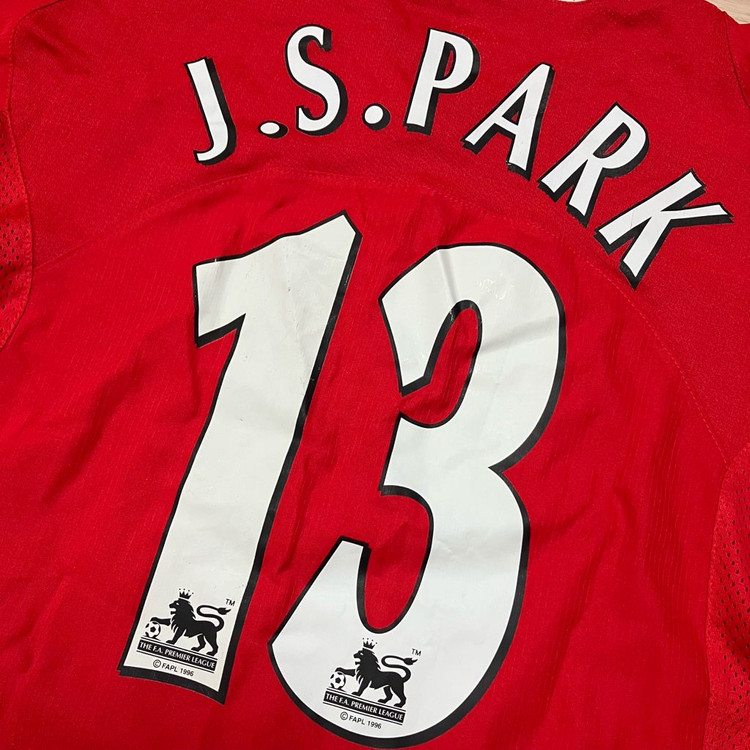 [새상품] 맨체스터 유나이티드 04-06 박지성 유니폼 (친필 사인)--5