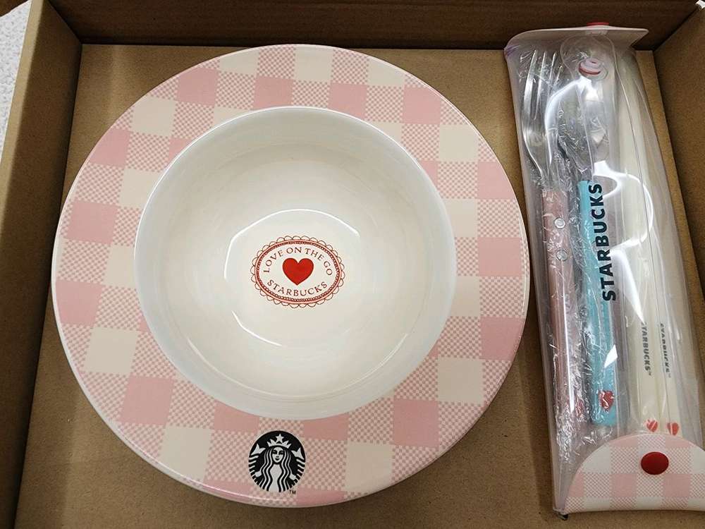 스타벅스 디어러브 볼앤커트러리 세트 새제품--1