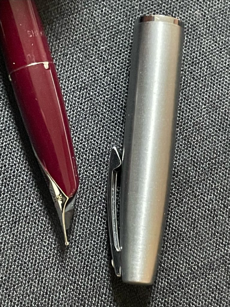 쉐퍼 만년필 트라이엄프 임페리얼 스틸 캡 버건디 CT 스텐레스스틸 M닙 이미지