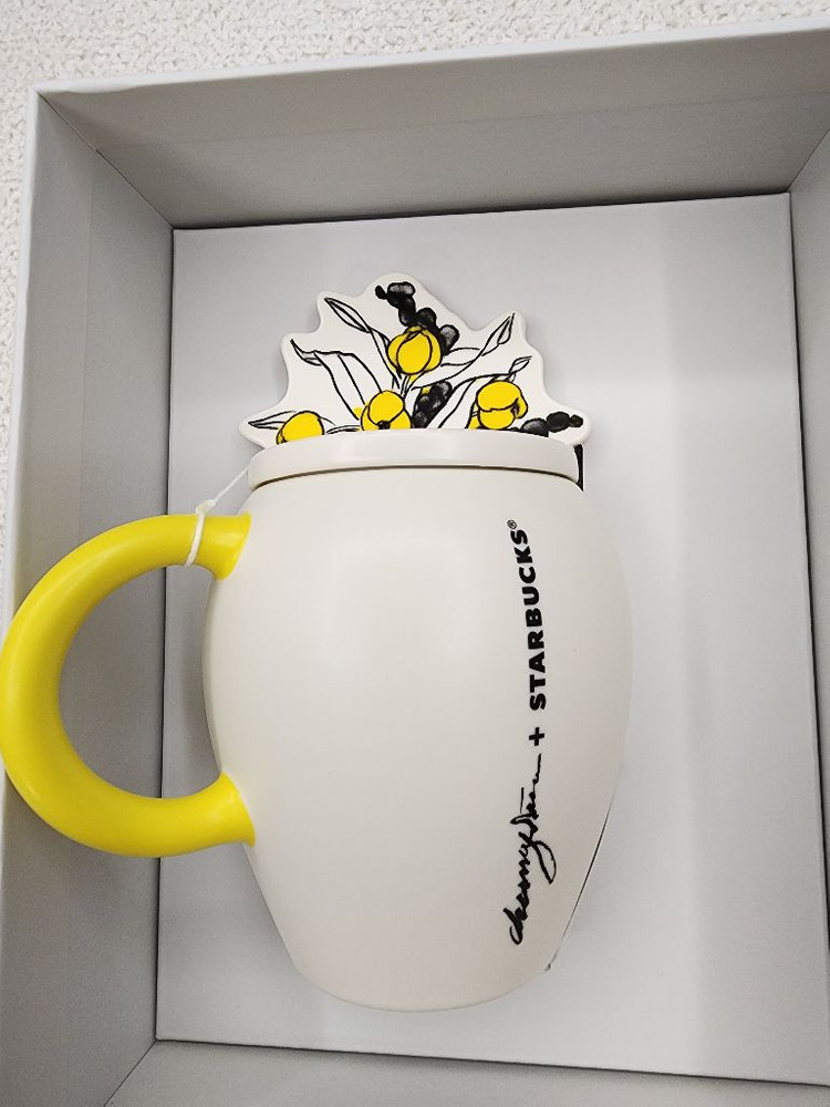 스타벅스 세라믹 레몬 머그 새제품--1