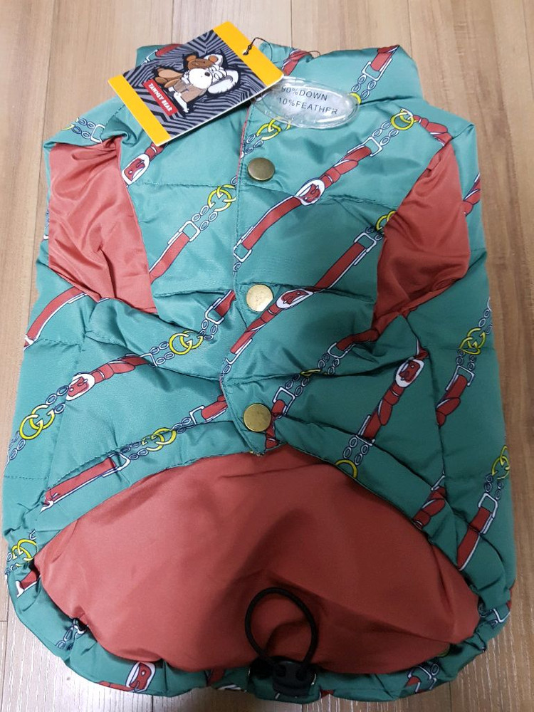 강아지 겨울 패딩 조끼 새상품 L--1