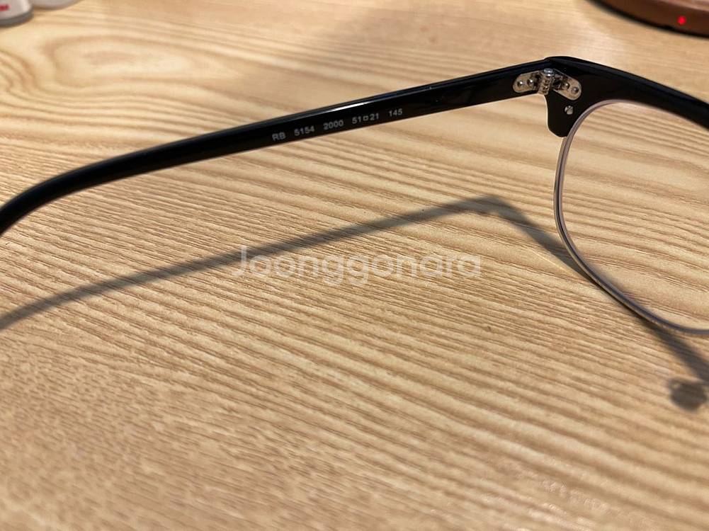 레이밴 5154 클럽마스터 51사이즈 하금테 안경 남녀공용 + 블루라이트 차단렌즈--3