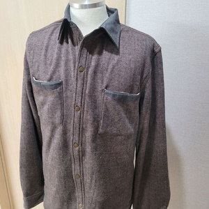 Super brand 남성 브라운 헤링본 플리스 셔츠 자켓 105