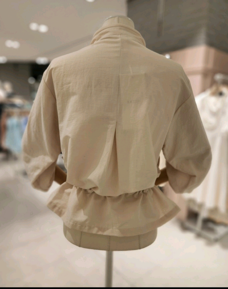 (새상품)샤틴 프린팅 롤업 점퍼 프리사이즈--2