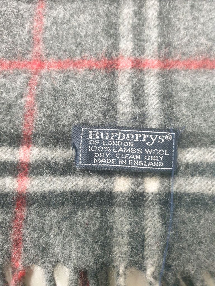 울 체크 머플러--1