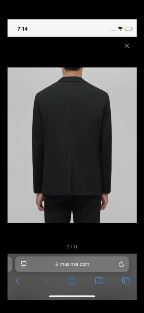 무신사 스탠다드 베이식 블레이저 미디움 사이즈 m 정장 자켓--5