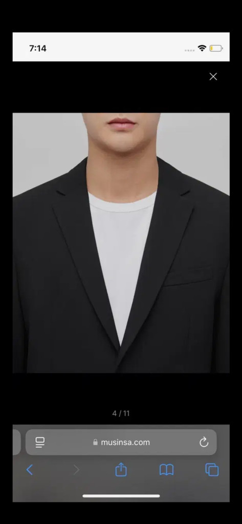 무신사 스탠다드 베이식 블레이저 미디움 사이즈 m 정장 자켓--6