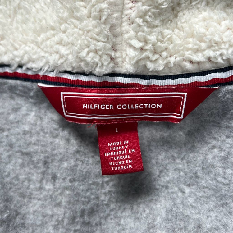 타미힐피거 컬렉션 오버핏 빅로고 후드집업 그레이 L--2