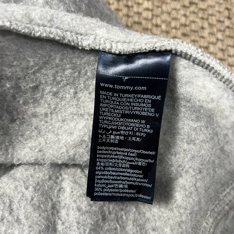 타미힐피거 컬렉션 오버핏 빅로고 후드집업 그레이 L--3