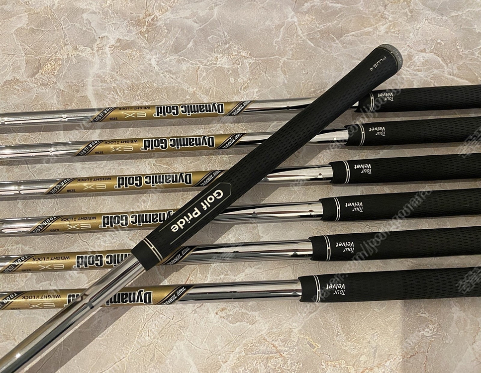 트루템퍼 다이나믹골드 EX 투어이슈 웨이트락 S200 아이언샤프트 5-PW 6개세트--1
