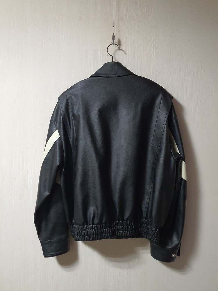 시스템 옴므 SYSTEM 페이크 가죽 블루종 자켓 100사이즈 정품 이미지