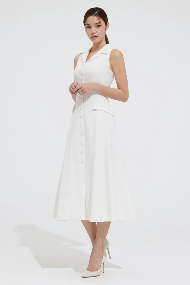 아보아보 오픈 카라 셔츠드레스 휴양지 화이트원피스 셀프웨딩스냅--2