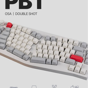 키크론 측각 OSA 더블샷 PBT 영문각인 키캡 세트 화이트 구입합니다 이미지