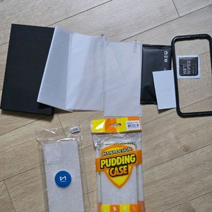 아이폰16프로맥스 신지모루 강화유리 필름, 투명젤리케이스 미개봉