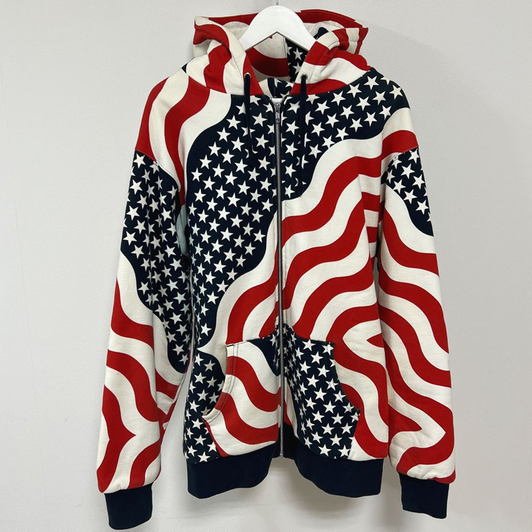 슈프림 14FW 3M 리플렉티브 성조기 써멀 후드집업 이미지