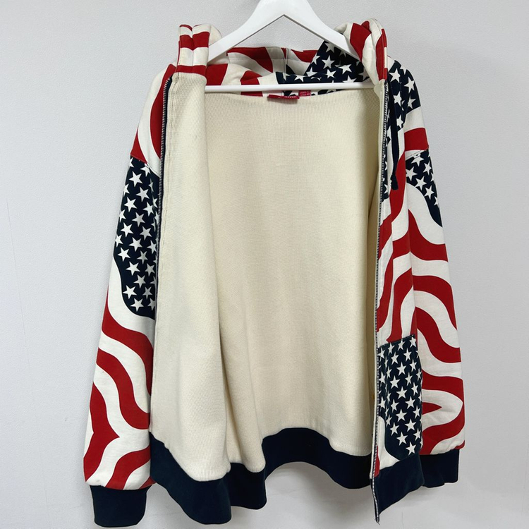 슈프림 14FW 3M 리플렉티브 성조기 써멀 후드집업 이미지