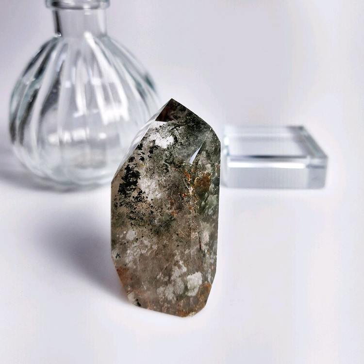 행운의돌 정원 가든쿼츠 포인트수정 크리스탈 107g (인테리어장식품)--2