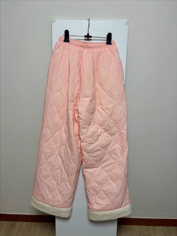 새제품)밑단 뽀글이 후리스 패딩 바지 팝니다--5