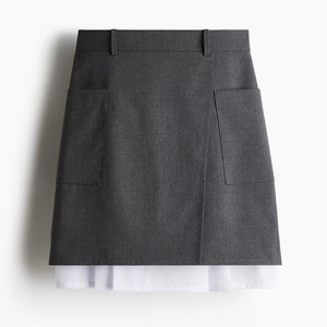 H&M 레이어드 랩스커트 34 흐앤므 흐엔므