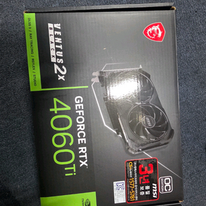 MSI 4060Ti 16GB (VENTUS 2X BLACK OC ) 그래픽카드