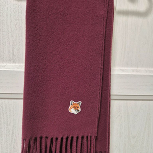 메종키츠네 버진 울 폭스 머플러 (버건디)